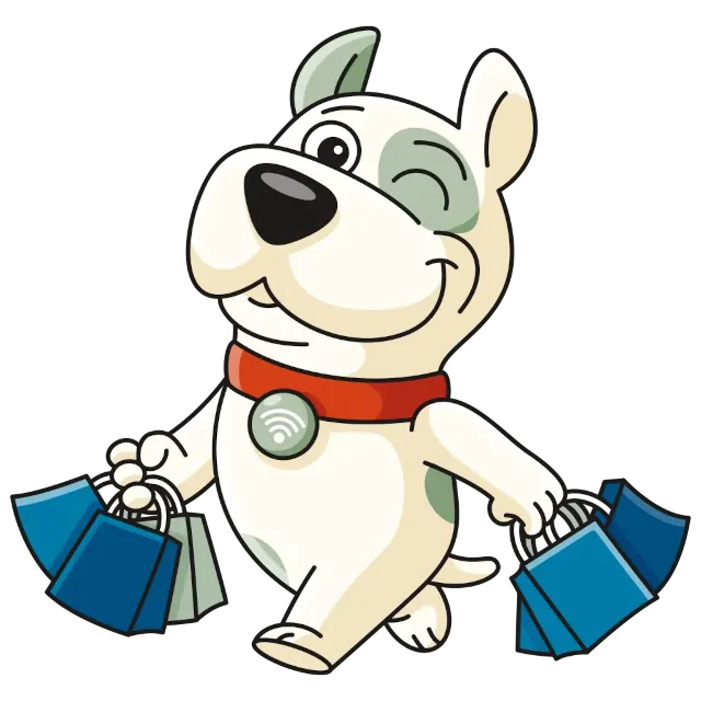 Buddy with shopping bags